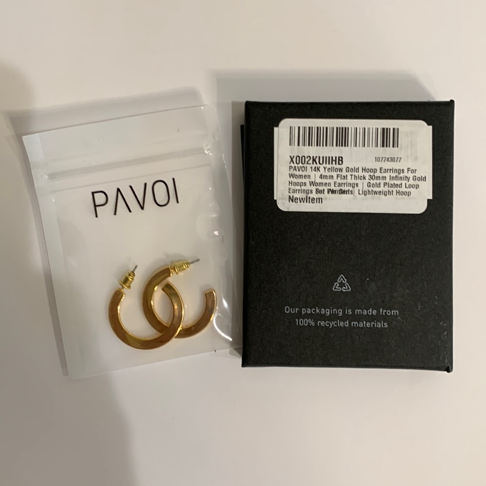 14K Gold-Plated Hoops